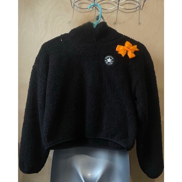 Converse Fuzzy Zip Up jacket with a Orange bow for hair - Picture 1 of 5